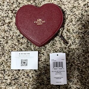 Coach heart change purse